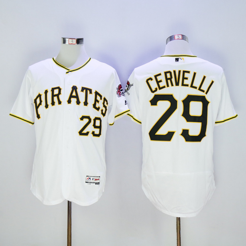 Men Pittsburgh Pirates 29 Cervelli White Elite MLB Jerseys
